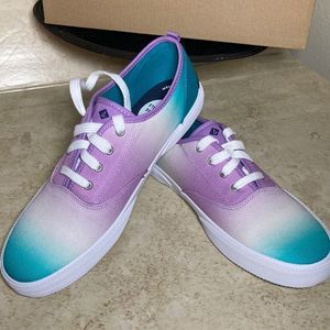 NWT Sperry Pier Wave CVO Washable Turquoise canvas shoe kids size 6 (w…